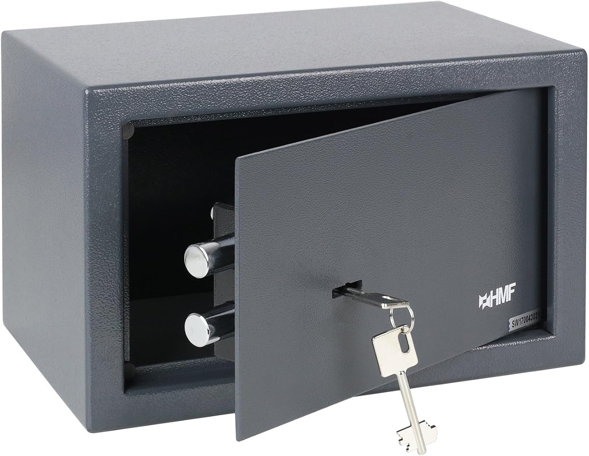 Fotografía técnica oficial de HMF 49200-11 Caja Fuerte Cerradura De Doble Paletón, 31 x 20 x 20 - Vista frontal con fondo blanco