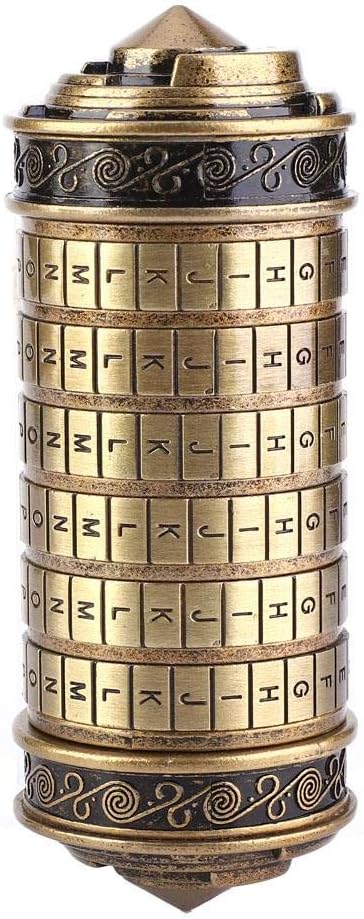 Ver especificaciones técnicas y precio actualizado de Código Da Vinci, clásico Da Vinci Password Letra Código Lock Mini Cryptex Lock Fotografía técnica oficial de Código Da Vinci, clásico Da Vinci Password Letra Código Lock Mini Cryptex Lock - Vista frontal con fondo blanco