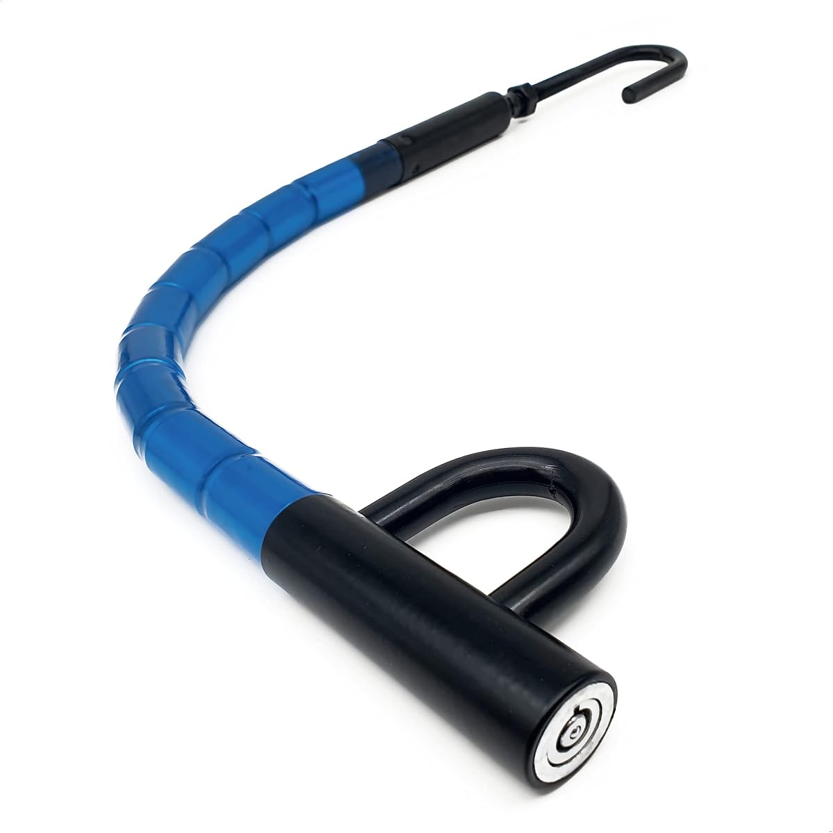 Fotografía técnica oficial de 905/B Antirrobo Coche Volante Pedal Flexible, Cable de Acero Articulado, Ajustable Alta seguridad - Vista frontal con fondo blanco