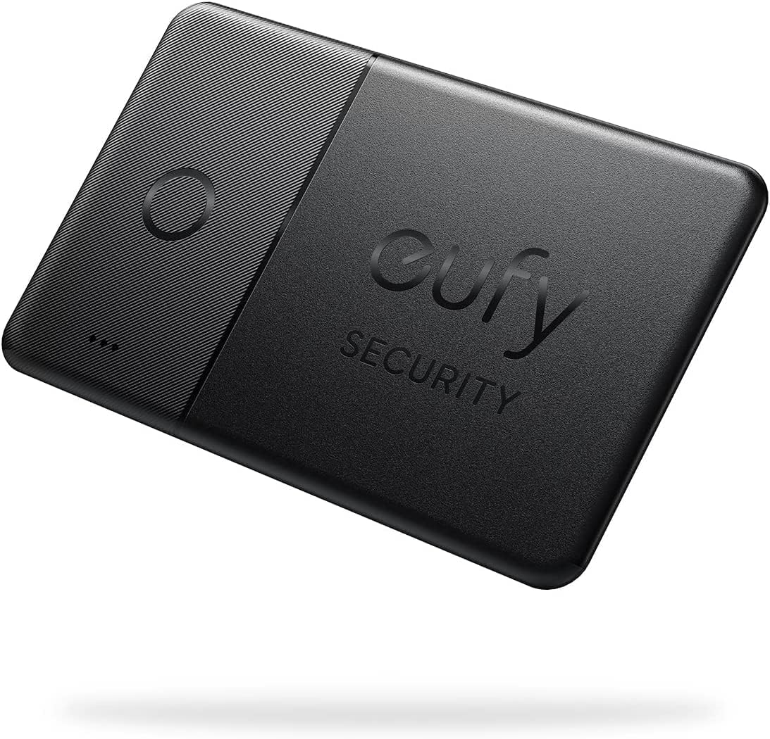 Fotografía técnica oficial de eufy SmartTrack Card - Tarjeta Rastreadora Ultrafina Compatible con Apple Find My - Vista frontal con fondo blanco