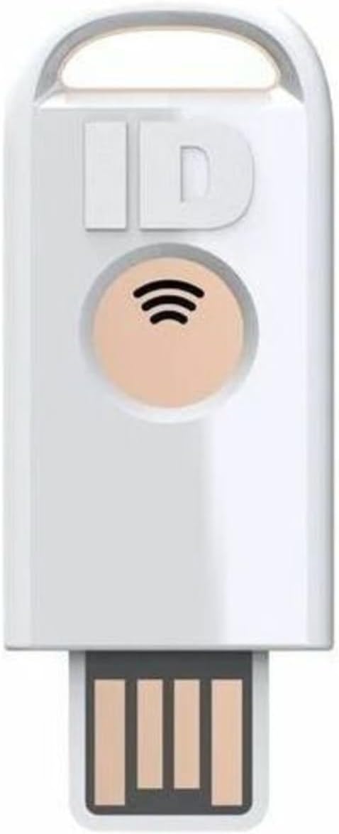 Ver especificaciones técnicas y precio actualizado de Identiv uTrust FIDO2 NFC Llave de Seguridad Corporativa (USB-A y NFC) Fotografía técnica oficial de Identiv uTrust FIDO2 NFC Llave de Seguridad Corporativa (USB-A y NFC) - Vista frontal con fondo blanco