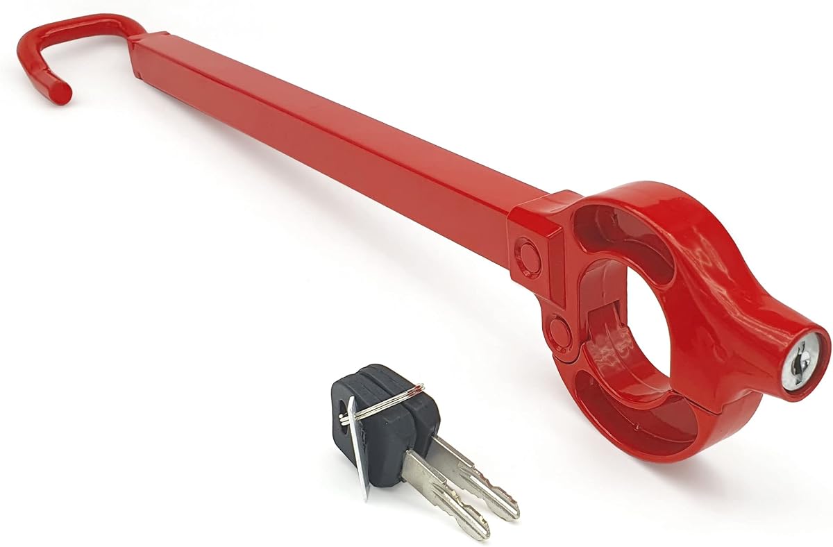 Ver especificaciones técnicas y precio actualizado de 571/B Barra Antirrobo Coche Volante Pedal Original, Rojo Visible Más Disuasorio, Cierre Seguridad Fotografía técnica oficial de 571/B Barra Antirrobo Coche Volante Pedal Original, Rojo Visible Más Disuasorio, Cierre Seguridad - Vista frontal con fondo blanco