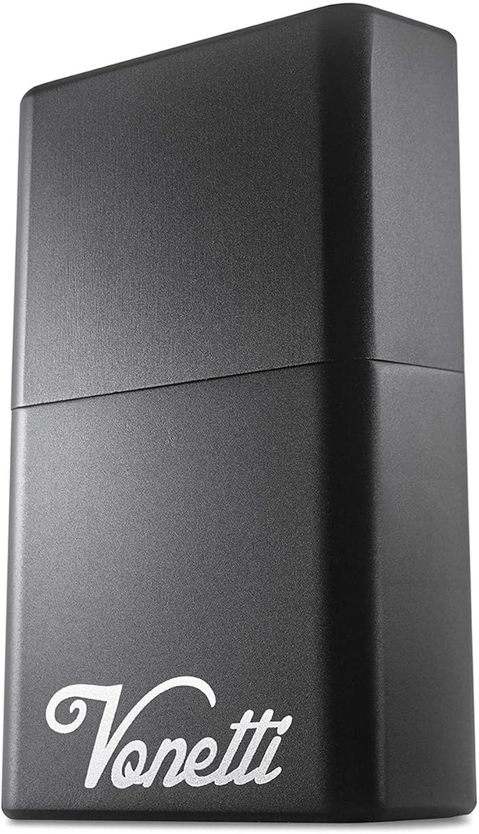 Fotografía técnica oficial de VONETTI Alpha Shield Premium Keyless Go - Caja de aluminio para llave - Vista frontal con fondo blanco