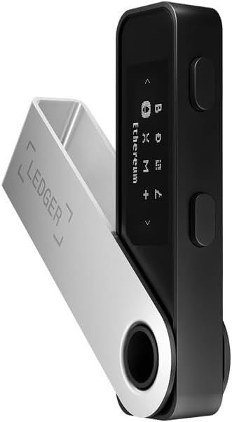 Ver especificaciones técnicas y precio actualizado de Ledger Nano X - Billetera Cripto Bluetooth con Chip Seguro CC EAL5+ y Pantalla OLED Fotografía técnica oficial de Ledger Nano X - Billetera Cripto Bluetooth con Chip Seguro CC EAL5+ y Pantalla OLED - Vista frontal con fondo blanco