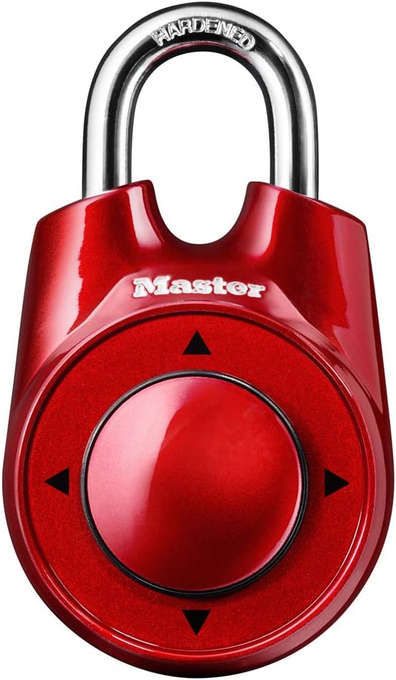 Ver especificaciones técnicas y precio actualizado de Master Lock One Speed Dial Candado Direccional por Movimientos para Escape Rooms Fotografía técnica oficial de Master Lock One Speed Dial Candado Direccional por Movimientos para Escape Rooms - Vista frontal con fondo blanco
