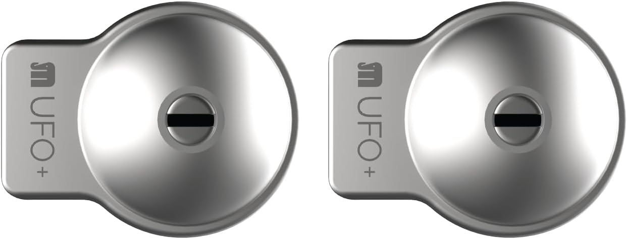 Fotografía técnica oficial de Meroni UFO+ Duo - Kit de 2 Cerraduras para Puerta Trasera y Lateral con Misma Llave - Vista frontal con fondo blanco