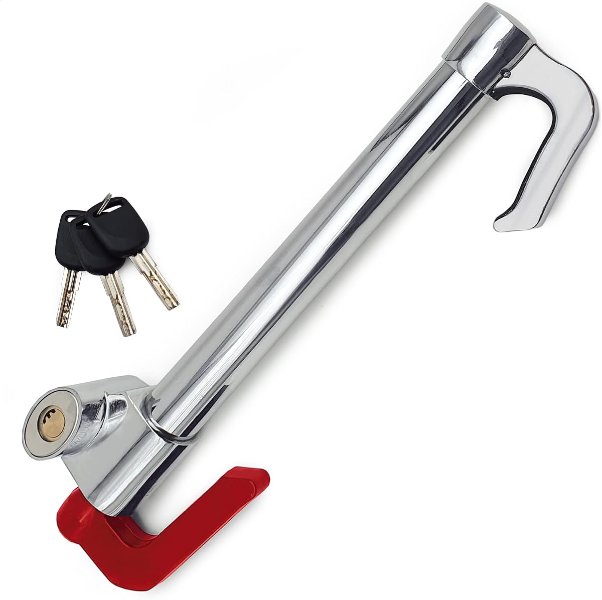 Fotografía técnica oficial de KRASER KR837 Barra Antirrobo Coche Bloqueo Volante Coches Camiones Furgonetas SUVs Pedal Cerradura - Vista frontal con fondo blanco