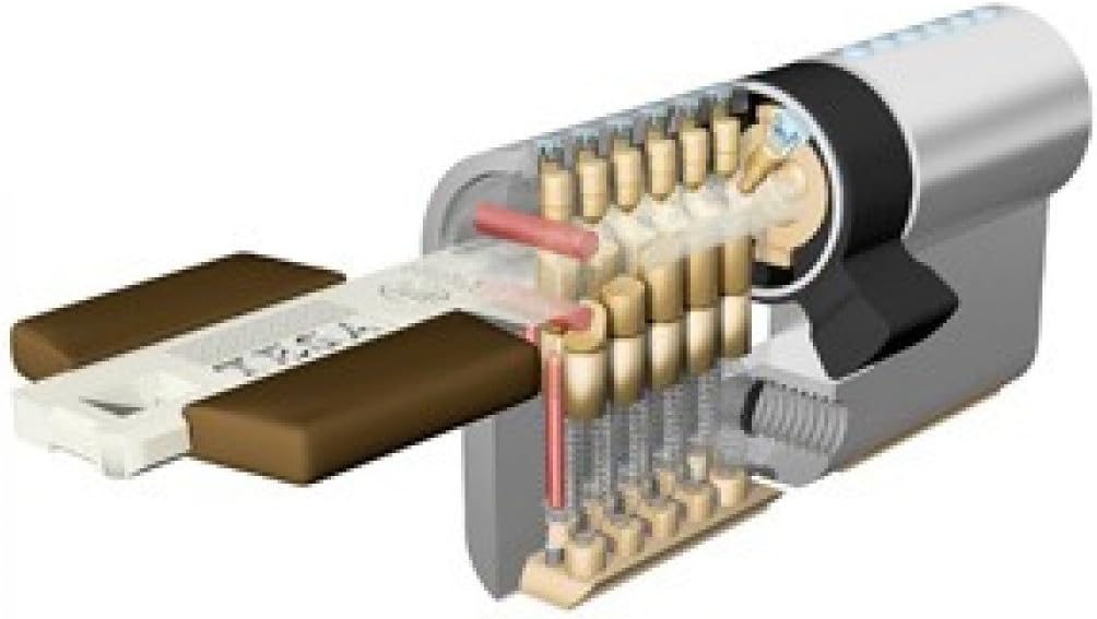 Ver especificaciones técnicas y precio actualizado de Tesa Assa Abloy TK153040N, Cilindro de Alta Seguridad, TK100, Doble Embrague, Leva Larga Fotografía técnica oficial de Tesa Assa Abloy TK153040N, Cilindro de Alta Seguridad, TK100, Doble Embrague, Leva Larga - Vista frontal con fondo blanco