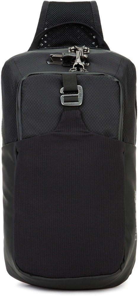 Fotografía técnica oficial de Pacsafe Venturesafe G3 25L - Mochila Antirrobo con Malla de Acero eXomesh - Vista frontal con fondo blanco