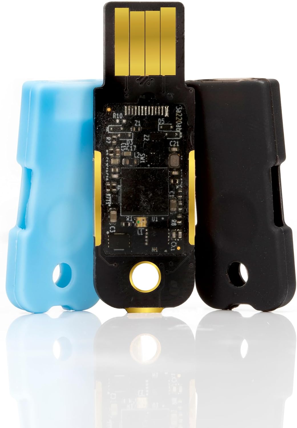 Fotografía técnica oficial de SoloKeys Solo 2A+ Llave de Seguridad FIDO2 Open Source con NFC (USB-A) - Vista frontal con fondo blanco
