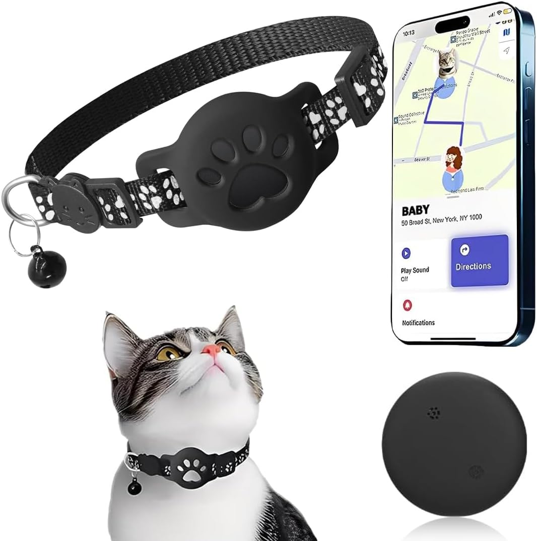 Fotografía técnica oficial de Collar Gps Para Perros Y Gatos, LocalizacióN En Tiempo Real, Impermeable Y Resistente - Vista frontal con fondo blanco