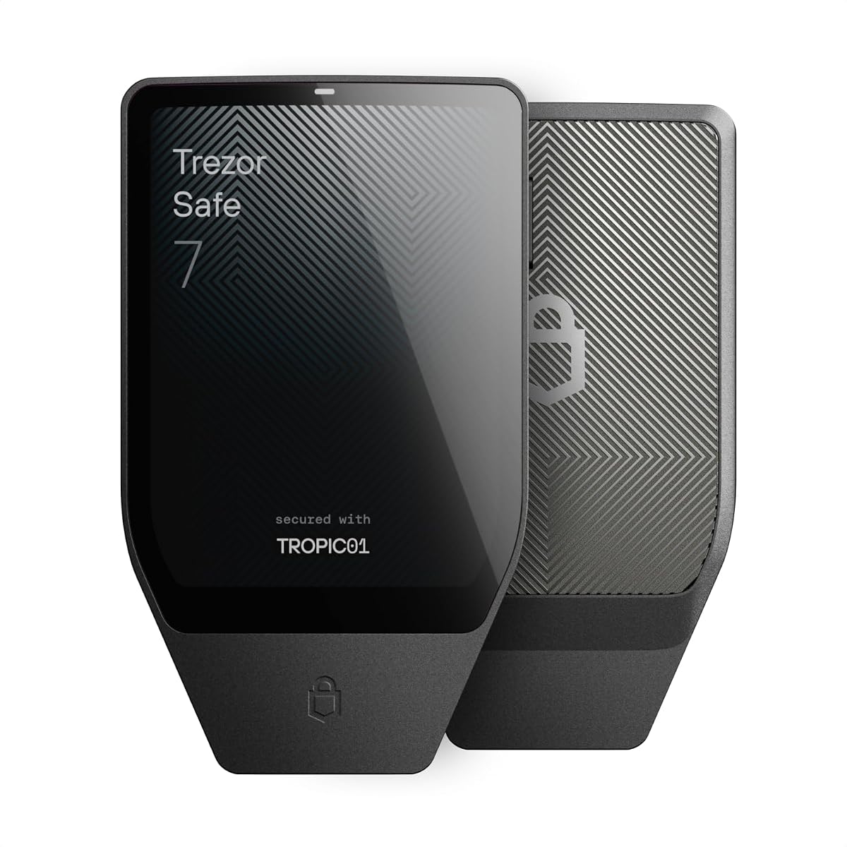 Ver especificaciones técnicas y precio actualizado de Trezor Safe 3 - Hardware Wallet Open Source con Elemento Seguro OPTIGA Trust M EAL6+ Fotografía técnica oficial de Trezor Safe 3 - Hardware Wallet Open Source con Elemento Seguro OPTIGA Trust M EAL6+ - Vista frontal con fondo blanco