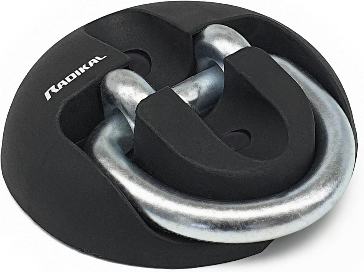 Ver especificaciones técnicas y precio actualizado de RADIKAL RK54 Anclaje Suelo Moto Alta Seguridad, Arco Soldado ø14 Abatible Acero Cementado Fotografía técnica oficial de RADIKAL RK54 Anclaje Suelo Moto Alta Seguridad, Arco Soldado ø14 Abatible Acero Cementado - Vista frontal con fondo blanco