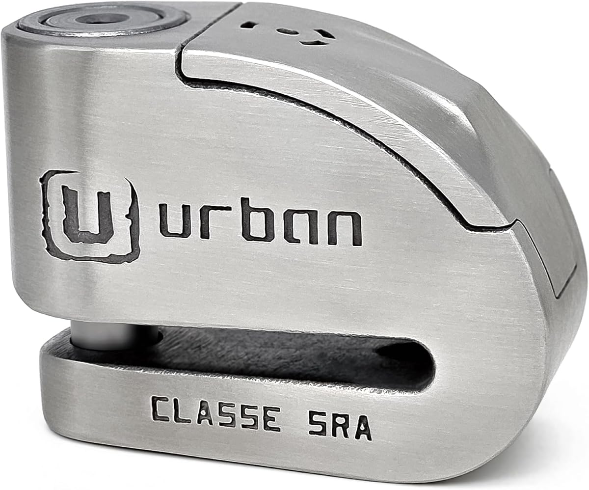 Ver especificaciones técnicas y precio actualizado de URBAN UR14S Candado Moto Homologado | Antirrobo Disco sin/con Alarma Hi-Tech Más Eficaz Fotografía técnica oficial de URBAN UR14S Candado Moto Homologado | Antirrobo Disco sin/con Alarma Hi-Tech Más Eficaz - Vista frontal con fondo blanco