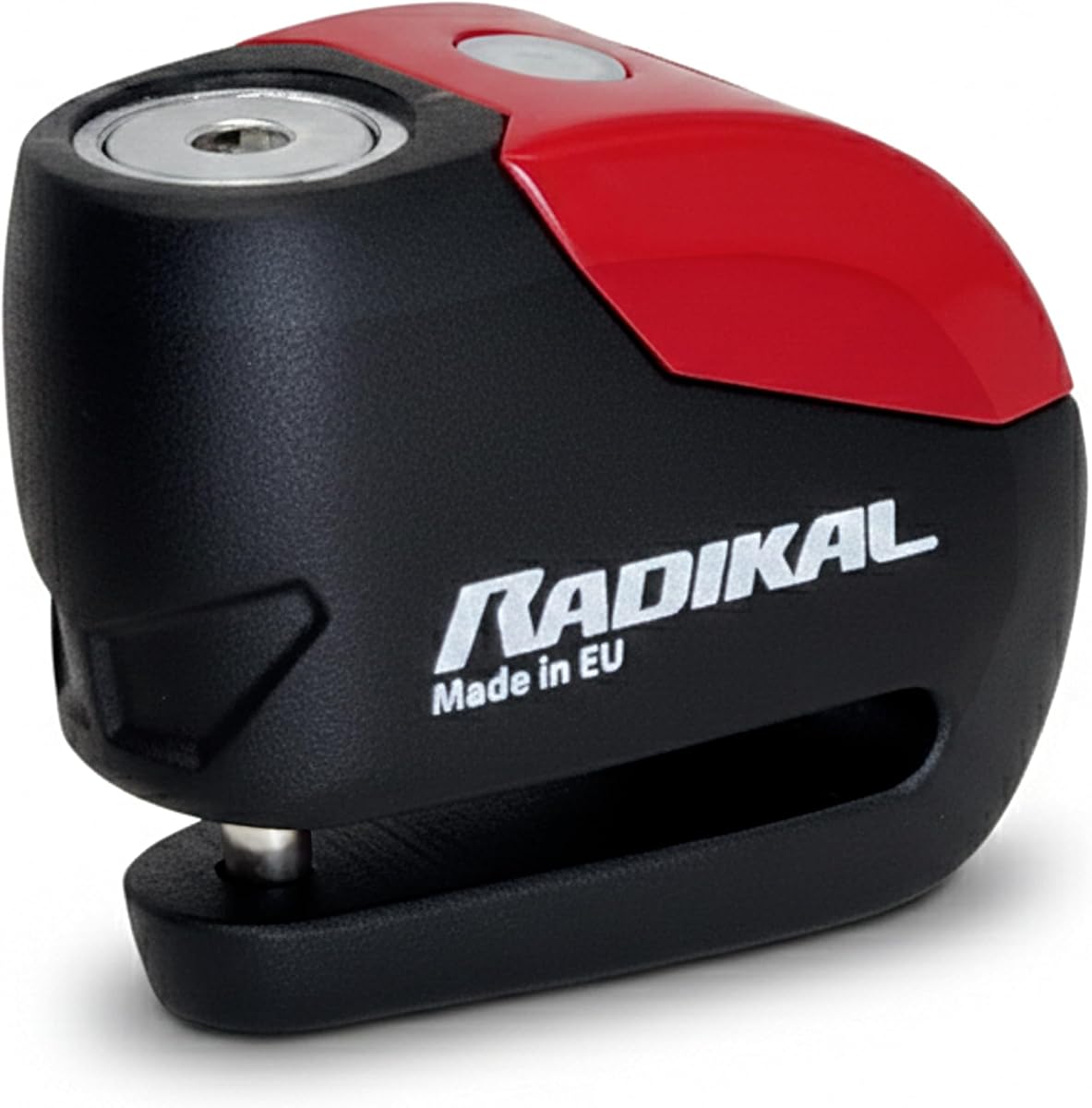 Ver especificaciones técnicas y precio actualizado de RADIKAL RK9 Candado Moto Disco | Alarma Premium 120db ON/OFF, Warning Pre-Alarma, Alerta Fotografía técnica oficial de RADIKAL RK9 Candado Moto Disco | Alarma Premium 120db ON/OFF, Warning Pre-Alarma, Alerta - Vista frontal con fondo blanco