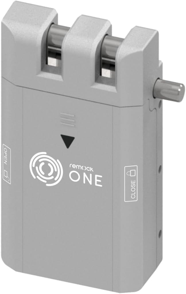 Ver especificaciones técnicas y precio actualizado de Remock ONE Cerradura Invisible con Auto-cierre, en color Plata con 4 mandos Fotografía técnica oficial de Remock ONE Cerradura Invisible con Auto-cierre, en color Plata con 4 mandos - Vista frontal con fondo blanco
