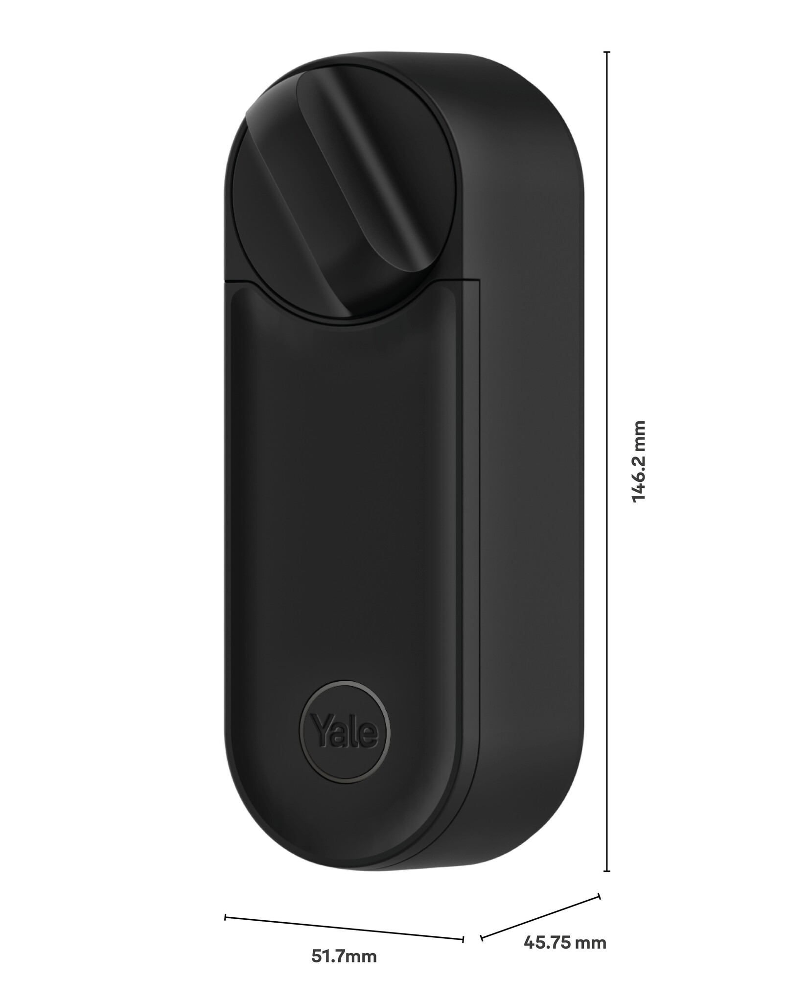 Ver especificaciones técnicas y precio actualizado de Yale Linus Smart Lock L2 con Wi-Fi Integrado y Teclado Opcional Fotografía técnica oficial de Yale Linus Smart Lock L2 con Wi-Fi Integrado y Teclado Opcional - Vista frontal con fondo blanco