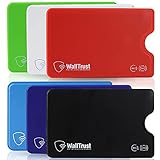 WallTrust Funda Protectora RFID para Tarjetas de crédito, Juego de 6, Colorido