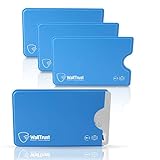 WallTrust Funda Protectora RFID para Tarjetas de crédito, Juego de 3, Azul Claro